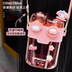 凱蒂貓（hellokitty）庫洛米兒童水杯女孩學(xué)生防摔上學(xué)便攜可愛(ài)高顏值雙倉雙飲吸管杯子 美樂(lè )蒂雙飲 780ml -2420+貼紙3D貼