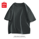 名創(chuàng  )優(yōu)品（MINISO）2件裝短袖t恤男夏季純白色重磅純棉寬松半袖男生百搭休閑大碼體恤 【重磅升級】深灰色(空白) 2XL 185 (體重160-180斤)