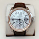 【二手99新】卡地亞卡歷博 藍氣球 男士男表 自動(dòng)機械腕 表徑42mm精鋼玫瑰金  瑞士名表 二手回收 卡歷博 白盤(pán) 間金 帶鉆