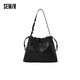 森馬（Semir）托特包復(fù)古法式慵懶單肩包大容量抽繩女包105824153007