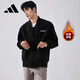 【95成新】阿迪達斯（adidas）男女同款冬季加厚保暖棒球領(lǐng)運動(dòng)休閑棉服 L碼  