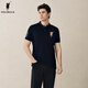 POLOWALK短袖POLO衫男式2025夏季新品氣質(zhì)百搭通勤休閑上衣 藏青 3XL /190