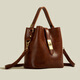 瑜尚臻品復古包包女包森系水桶包斜挎包單肩包百搭通勤手提包送女友老婆 復古森系水桶包【棕色】