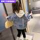 雷姆汀女童網(wǎng)紅牛仔外套春款寶寶春秋小童上衣洋氣春裝衣服 藍色小熊外套牛仔 80