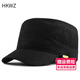 HKWZ大頭圍平頂帽男帽大碼加大加深大號帽子男春夏季適合大臉戴的胖子 黑色（春秋款） XL 加大碼(60-65cm）大頭圍專(zhuān)屬