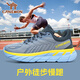 領(lǐng)航駱駝運(yùn)動(dòng)鞋男女款夏季透氣慢跑網(wǎng)面男鞋厚底休閑男士跑步鞋子軟底防滑 藍(lán)色 42
