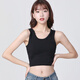 Chengxiaojie女士打底吊帶短款美背彈力修身內(nèi)搭白色小背心運(yùn)動(dòng)上衣抹胸 黑色 S
