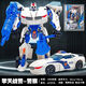 錦江兒童變形玩具金剛公安汽車(chē)人警車(chē)機器人男孩玩具消防擎天圣誕禮物 X擎天戰警-白色公安