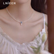 LnieerS925銀海藍(lán)寶施家珍珠項鏈女高級感輕奢雙層鎖骨鏈七夕情人節(jié)禮物 海藍(lán)寶施家珍珠項鏈【925銀】