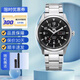 精工SEIKO精工5號手表男休閑帆布帶光明戰(zhàn)將自動機(jī)械表雙日歷SNZG13J1 SNZG13J1黑色鋼帶 7S36B機(jī)芯