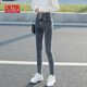 UKMR超高腰牛仔褲女外穿彈力小腳顯瘦緊身女士鉛筆褲子女 藍灰 28 【建議100-110斤】