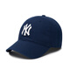 美職棒（MLB）男女復(fù)古可調(diào)節(jié)軟頂運(yùn)動棒球帽休閑遮陽鴨舌帽情侶CP77/CP66 藏藍(lán)NY大標(biāo)【CP66-50NYS】 均碼