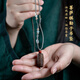 尚庸郡天然柬埔寨菩薩棋沉香項鏈吊墜古風(fēng)設計奇楠回紋珠掛飾女掛墜沉水 沉水級 約30*15mm*4g*周長(cháng)64cm
