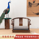 信之源品天寶椅新中式榻榻米座椅帶扶手陽臺飄窗椅圈椅無腿凳和室禪椅炕椅 【升級】烏金色灰麻彈簧墊+靠枕