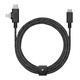 NATIVE UNION 適用于蘋果iPhone16/15Pro數(shù)據(jù)線充電線器max二合一14快充240W雙頭閃充Type-c華為iPad平板筆記本 宇宙黑 2.4m