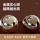 健身球手握鋼球?qū)嵭蔫F球手球保健手轉(zhuǎn)手盤球按摩把玩保定不銹鋼球 6.5cm一對+手套【共2.2kg】