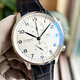 【二手99新】萬國（IWC）男表葡萄牙系列七日鏈自動機(jī)械計(jì)時(shí)日歷表徑40.9mm\/42.3mm 白盤藍(lán)針【40.9mm】IW371446