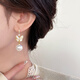 伊燦日韓貝殼蝴蝶仿珍珠耳墜女耳釘小眾設(shè)計感耳環(huán)2025年新款爆款耳飾 日韓貝殼蝴蝶珍珠耳墜