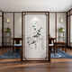 如庭雙面刺繡屏風(fēng)隔斷玄關(guān)新中式移動(dòng)實(shí)木簡(jiǎn)約現代門(mén)口進(jìn)門(mén)門(mén)對門(mén)平風(fēng) 定制尺寸、圖案、款式 整裝