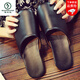啄木鳥(niǎo)2026春季新款海寧居皮拖鞋包頭男女軟底試衣間辦公室拖鞋便利拖 黑色 29 合適平時(shí)43碼-44碼