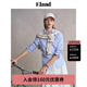 ELAND【98%棉】衣戀襯衫女撞色條紋長袖休閑上衣2025夏季新款航海 EEYWF23T72藍(lán)色(50)Blue S /160