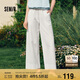 森馬（Semir）休閑褲女寬松闊腿褲顯腿長時尚百搭2025夏季花邊褲子107425127060
