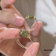 薇緹莉（Weiltili）女設計感小眾輕奢中式復古開(kāi)口飾品批發(fā) 青稞和田玉車(chē)花轉運珠戒指 開(kāi)口可調節
