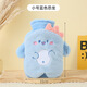 暢印 pvc注水卡通毛絨熱水袋學(xué)生可愛(ài)防爆暖手袋可拆洗暖腳灌水暖水袋 小號藍色恐龍500ml（可插手）