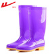 回力雨鞋女式透氣雨靴韓版防滑水鞋套鞋防水中筒水靴時(shí)尚膠鞋女鞋子女 高/紫色HL813 38