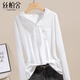絲柏舍連帽T恤2025秋裝新款女裝休閑長(cháng)袖修身簡(jiǎn)約單口袋上衣