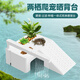 BARBAROUS GROWTH巴西龜爬臺烏龜曬臺爬坡龜缸造景龜箱爬坡爬梯曬燈烏龜躲避屋別墅 中號水培曬臺【破損包賠】