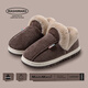 朦朦兔流氓兔包跟棉拖鞋女冬季家居加厚加絨高幫雪地靴保暖棉鞋冬天外穿 咖啡色 44-45 適合43-44腳