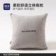 海瀾之家（HLA）抱枕簡(jiǎn)約沙發(fā)靠墊全棉面料家用客廳辦公室靠背汽車靠枕抱枕四季常 簡(jiǎn)約--深空灰