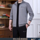 豪珠（HAOZHU）輕奢中年運動(dòng)套裝男春秋衛衣男士跑步大碼運動(dòng)服休閑套裝四件套棉 淺灰260 XL建議125-145斤