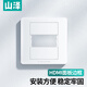 山澤(SAMZHE)HDMI86面板邊框 3口 免焊接墻壁插座裝修配套面板外框 多功能86型模塊 SZ-HDMI03