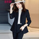 安依蓮職業(yè)裝女裝套裝秋冬季氣質(zhì)小西裝白領(lǐng)商務(wù)正裝售樓部經(jīng)理藝考西服 8867黑色西裝+褲子 L