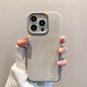 鑒百伊 超薄磁吸適用iphone15promax手機(jī)殼蘋果16pro法蘭絨13金屬鏡框12小眾高級感 銀空灰-皮質(zhì)法蘭絨-磁吸 iPhone 16 Pro Max
