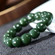 路易佳妮和田玉青玉湖水綠老型珠手串男女桶珠手鏈把件路路通14mm定制