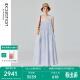 例外（EXCEPTION）女装春季新款刺绣精致背心连衣裙 浅蓝 38Y(165/88Y)