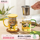 摩登主婦mototo熊貓泡茶杯家用玻璃杯子女新款2025水杯茶水分離杯 mototo茶水分離杯-黃色，420ML 產(chǎn)品規(guī)格見(jiàn)圖二