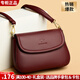 玫瑰袋鼠輕奢真皮中年媽媽包包斜挎包2025七夕潮百搭時(shí)尚單肩女士牛皮小包 酒紅色【手包卡包+禮品袋】