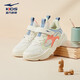 鴻星爾克（ERKE）童鞋中性運動(dòng)鞋兒童休閑跑鞋川行微晶白/冰檸綠35