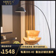 施芮婭釣魚(yú)燈落地?zé)舯睔W后現(xiàn)代簡(jiǎn)約客廳沙發(fā)燈輕奢創(chuàng)意書(shū)房臥室立式臺(tái)燈 小號(hào)-三色變光