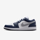 耐克（NIKE）男鞋Air Jordan AJ1白藍色復(fù)古潮流低幫休閑運動籃球鞋 553558-141 42