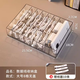 KAMAN數據線(xiàn)收納盒桌面透明手機充電器盤(pán)線(xiàn)電源線(xiàn)整理盒分格理線(xiàn)器 大號【8格/無(wú)蓋】贈理線(xiàn)帶