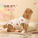 華元寵具（hoopet）貓咪絕育服貓手術(shù)服母貓腹部防舔母貓綁帶純棉公貓夏天寵物絕育服 草莓絕育服-升級(jí)魔術(shù)貼+腹部可調(diào) M：建議4—7斤