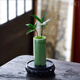 LZJV迷你竹柏盆景小盆栽驅(qū)蚊草植物室內(nèi)花卉辦公室桌面四季好養(yǎng)活綠植 幸運(yùn)竹柏+綠圓筒冰裂盆+底座