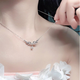 CATIFF麥穗項鏈999足銀月桂女神925純銀鎖骨鏈送閨蜜送女朋友情人節禮物 S999材質(zhì)「月桂女神項鏈」