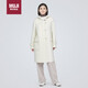 無(wú)印良品（MUJI）女式 羊毛混 牛角扣大衣 長(zhǎng)款外套 毛呢大衣秋冬 米白色3A L 