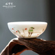 紅官窯陶瓷茶杯功夫杯單個(gè)醴陵瓷器手繪中式品茗杯侘寂杯主人杯個(gè)人專(zhuān)用 主人杯-夏【非遺 釉下彩 手繪】